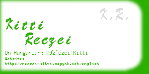 kitti reczei business card